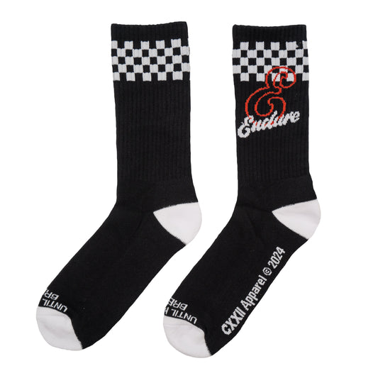 Endure Checkered Crew Socks