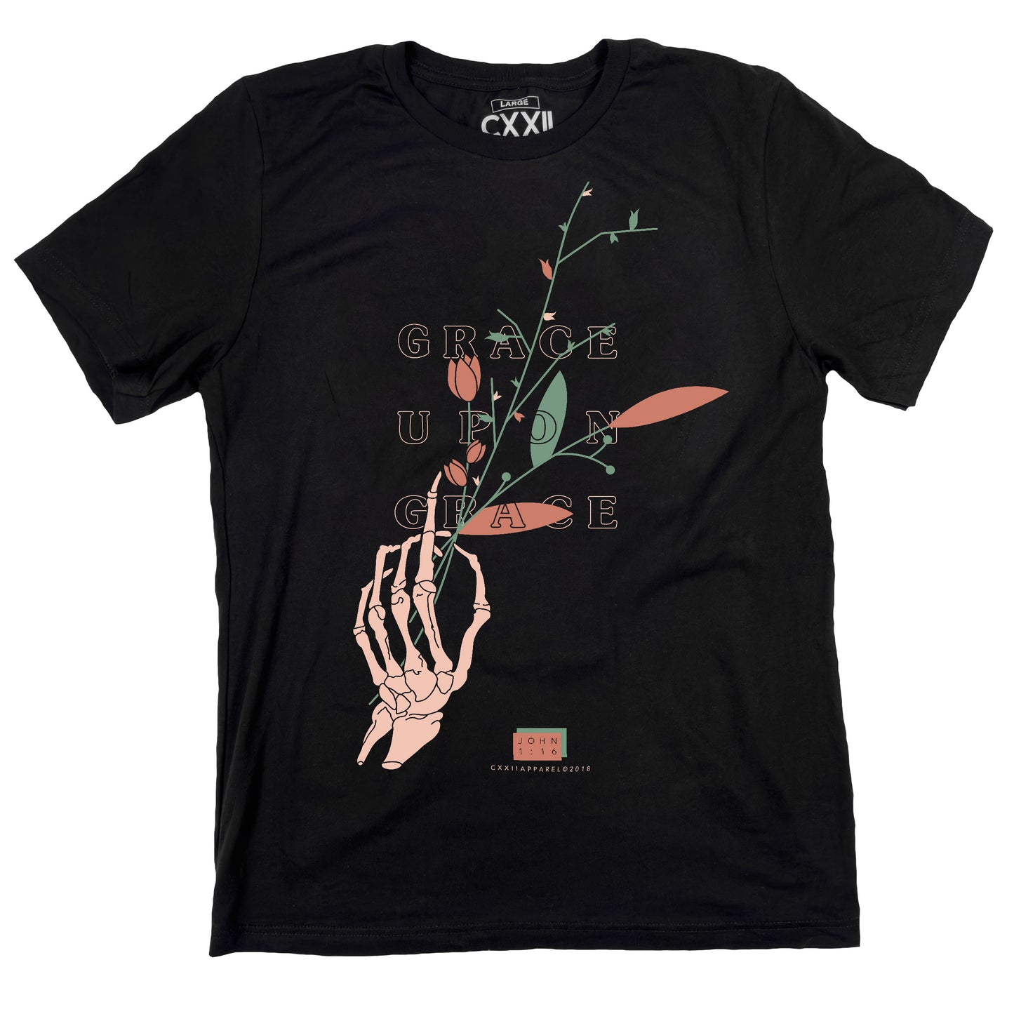 Grace Upon Grace Black Tee