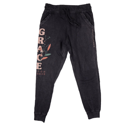 Grace Upon Grace Vintage Black Joggers