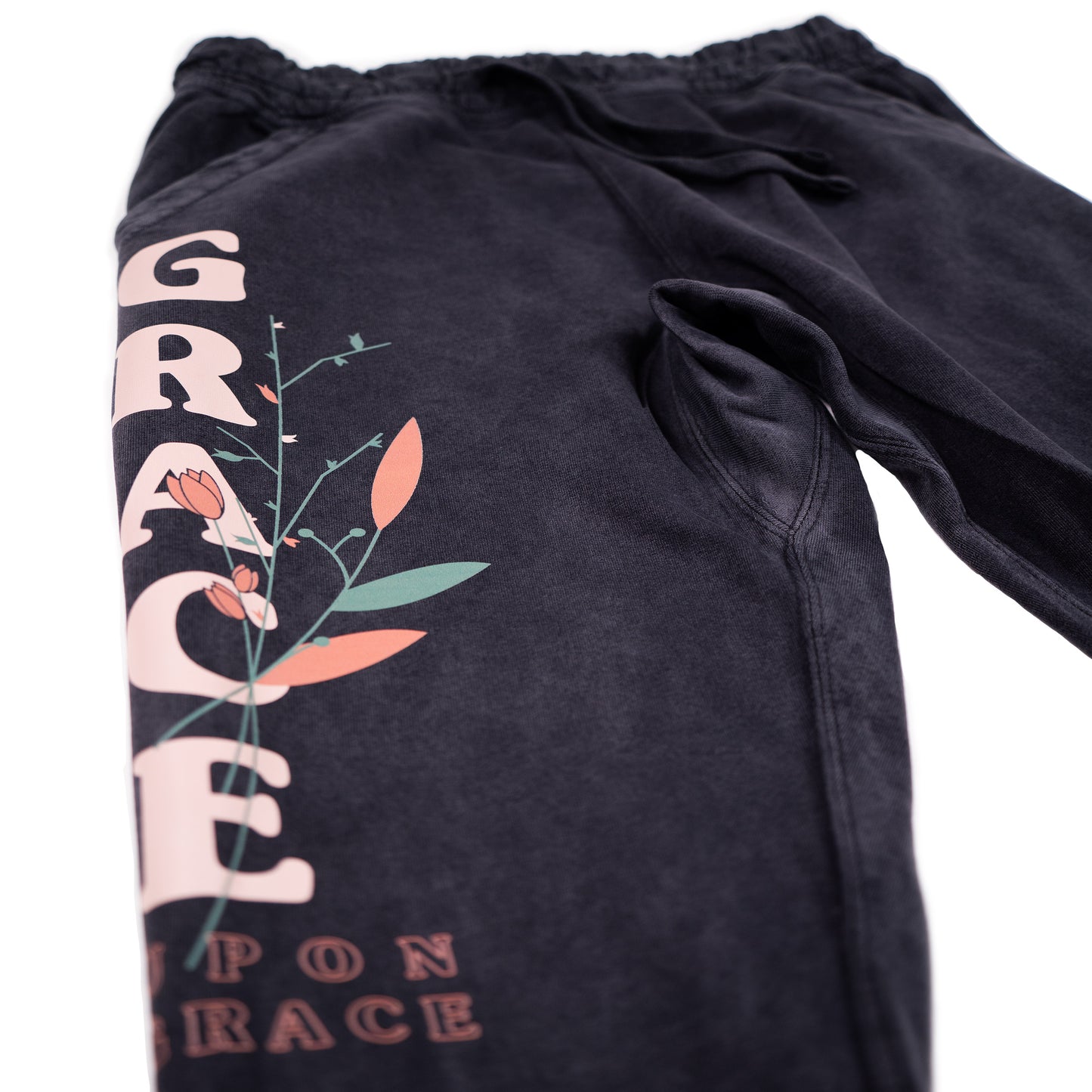 Grace Upon Grace Vintage Black Joggers