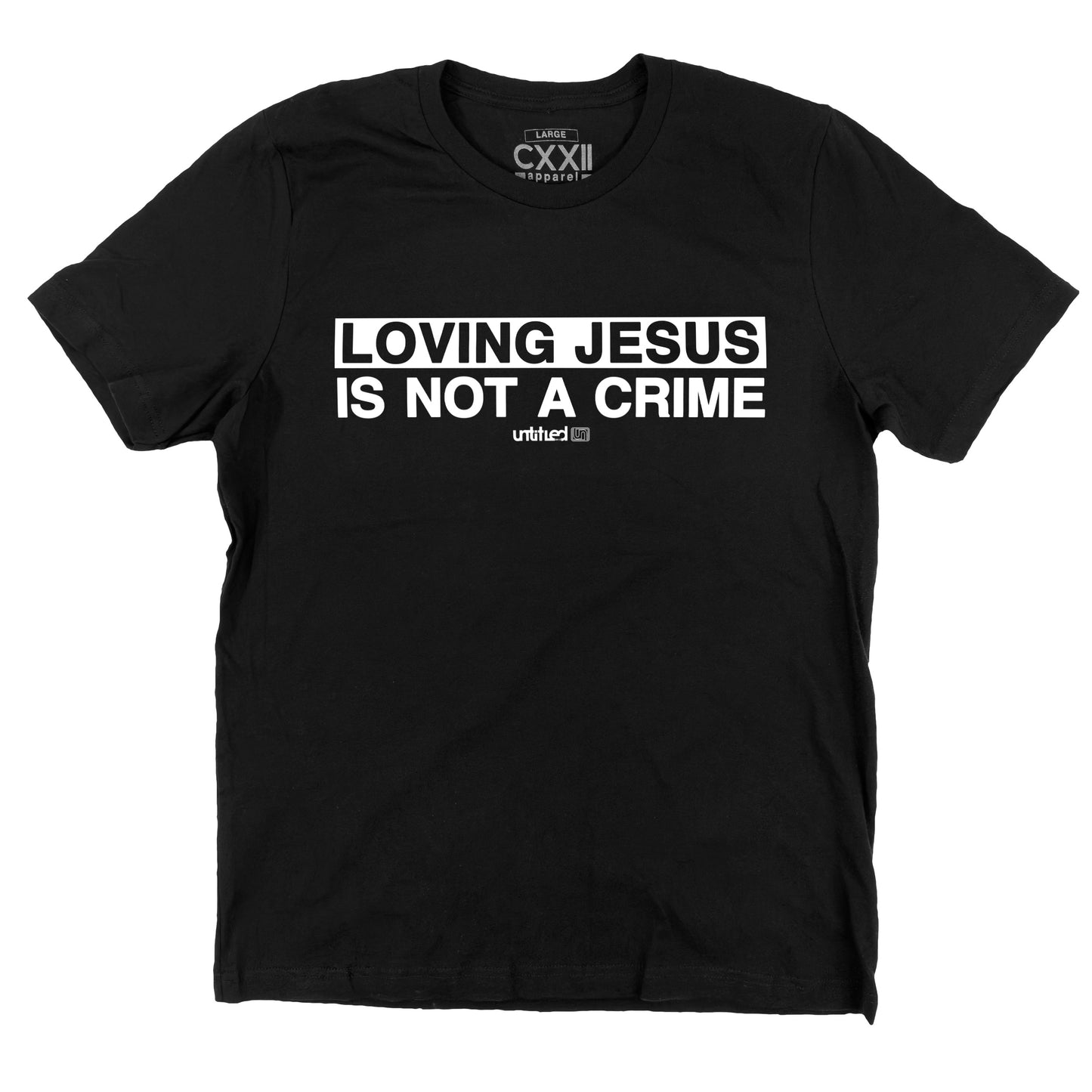 Untitled SkateBoards Loving Jesus is Not a Crime Black Tee