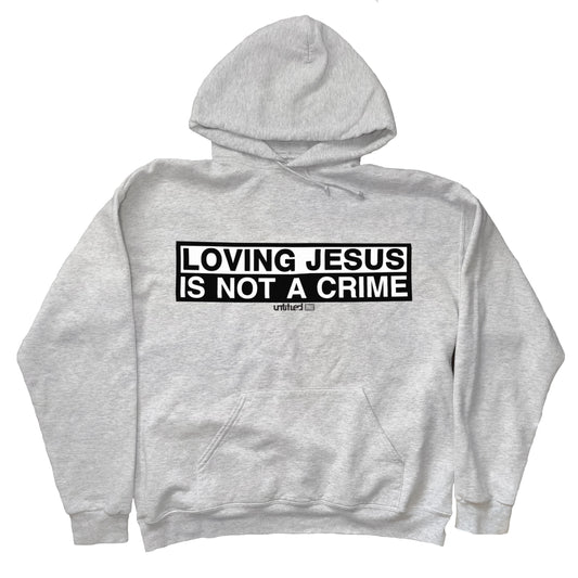 Untitled SkateBoards "Loving Jesus is not a Crime" Athletic Grey Hoodie