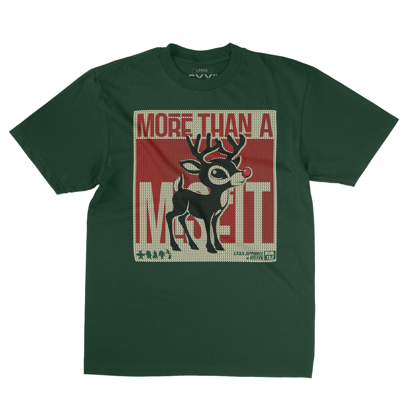 CXXII x KellyK TEE CLB "More than a Misfit" Forest Green Tee (*LIMITED TIME ONLY)