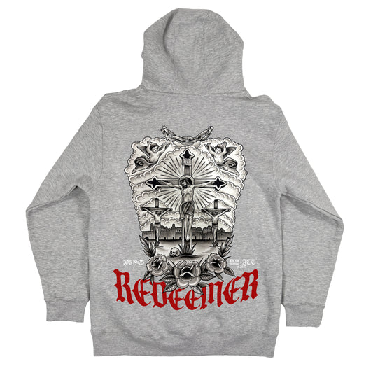 My Redeemer Lives Athletic Grey Hoodie