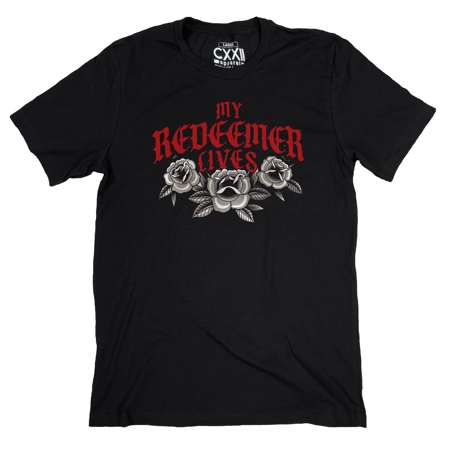 My Redeemer Lives Black Tee