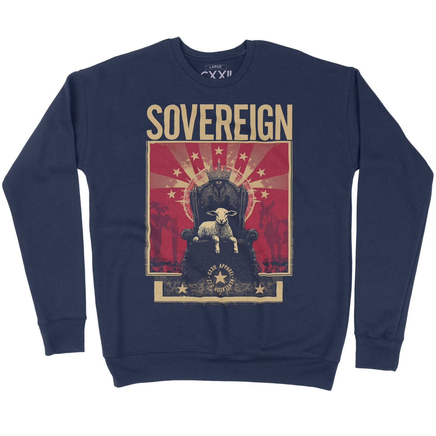 Sovereign Lamb Navy Crewneck