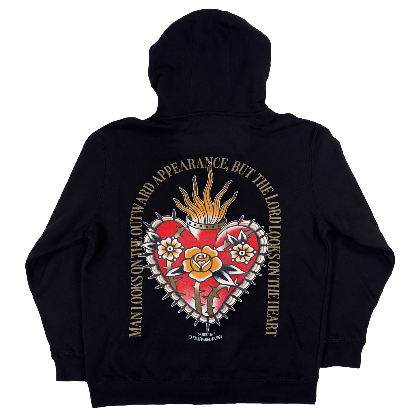 Lord Sees My Heart Classic Traditional Black Hoodie