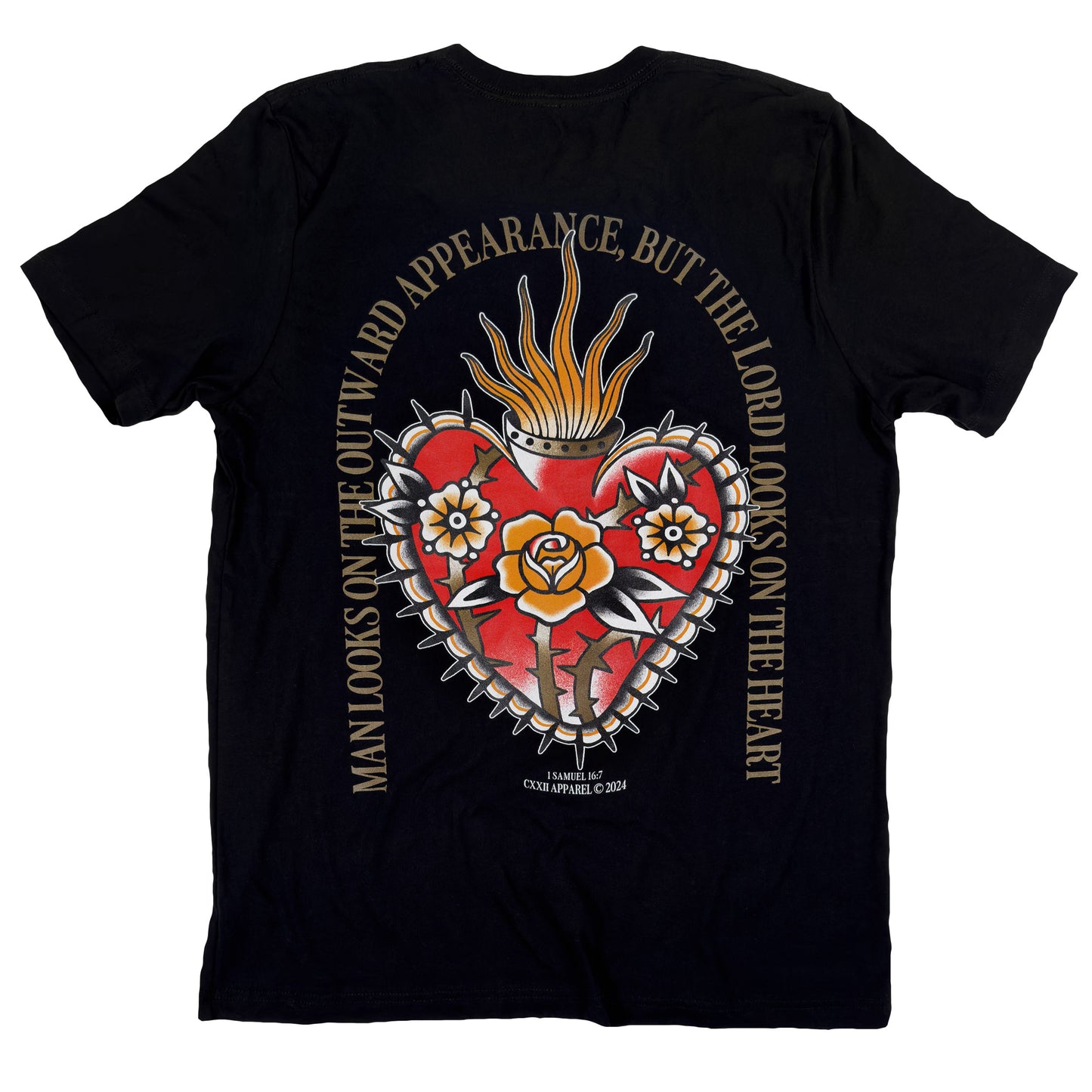 Lord Sees My Heart Classic Traditional Black Tee