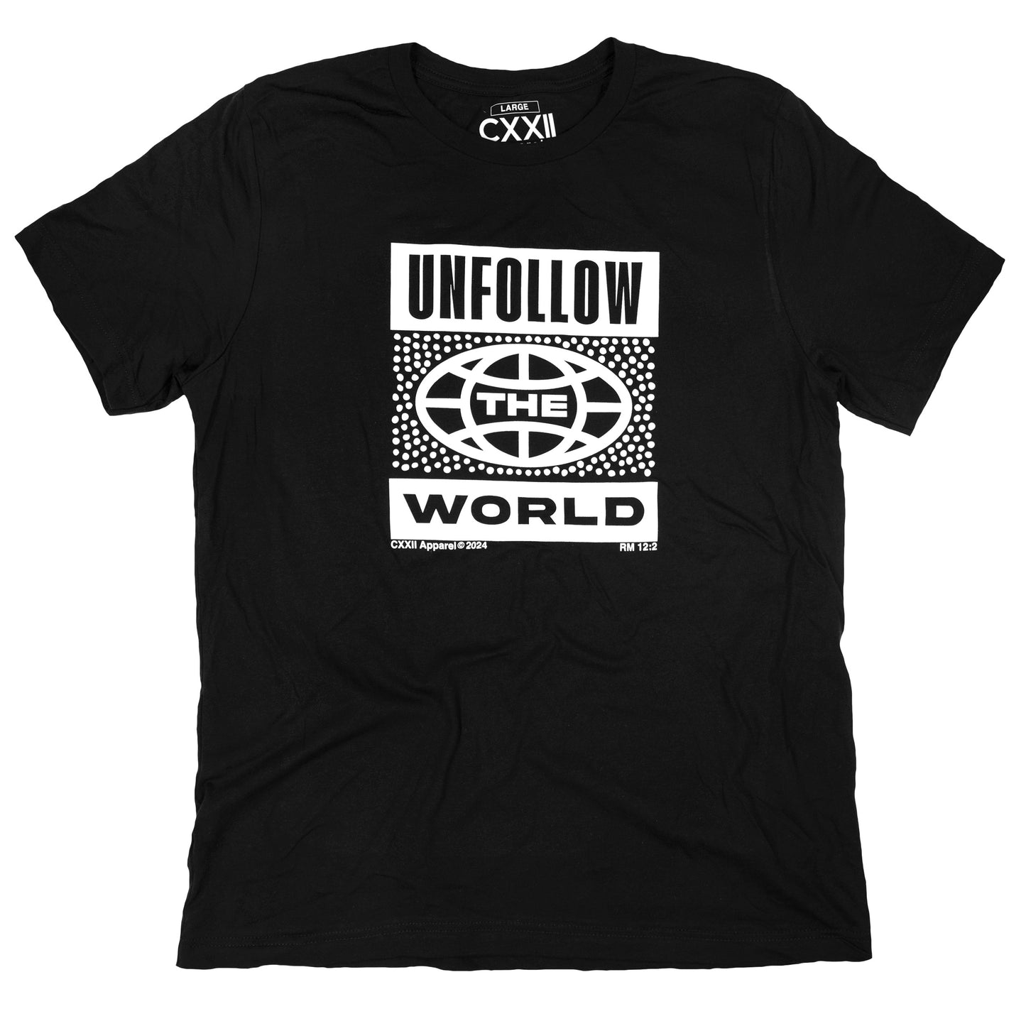 Unfollow The World Black Tee