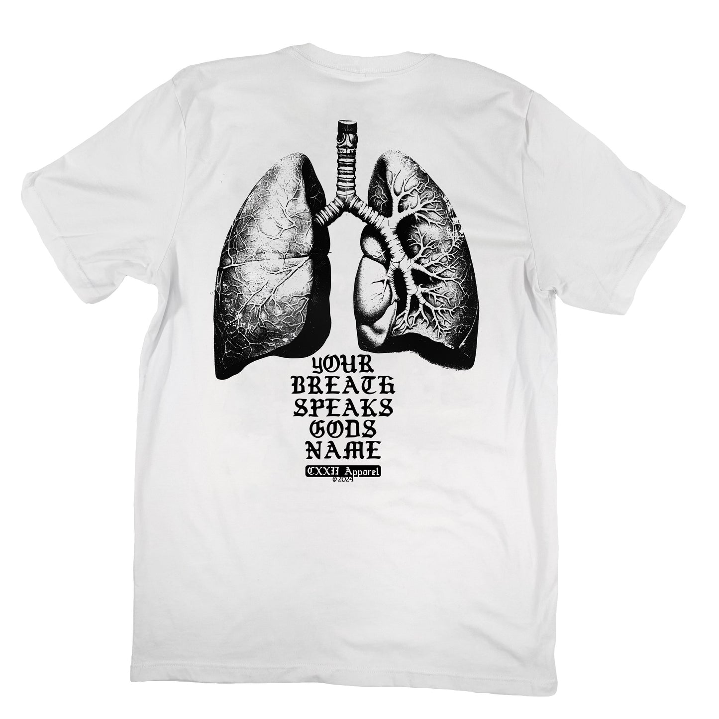 YHWY "Your Breath Speaks Gods Name" White Street Tee