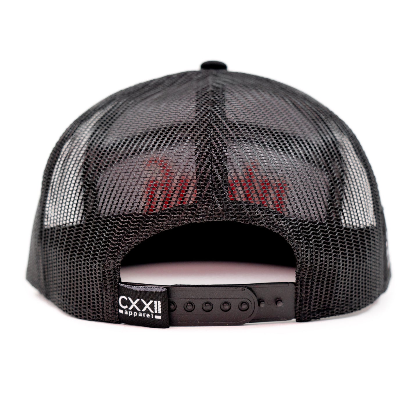 YHWH 7 Panel Trucker Hat - Black